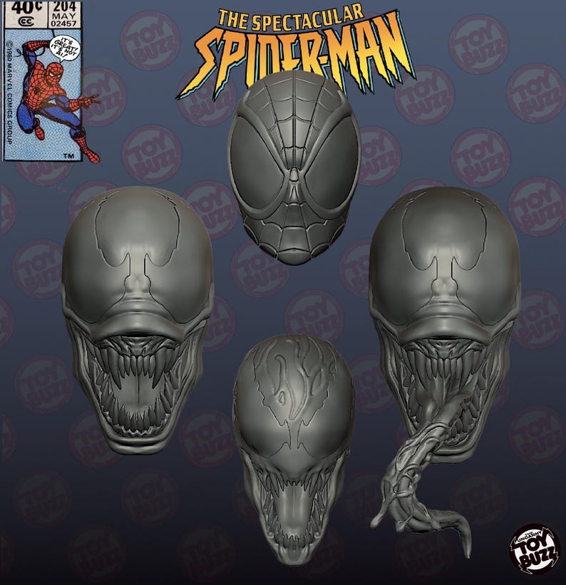 Spiderman Classic Head Pack Custom Marvel Legends Unpainted 1/12 3d ...