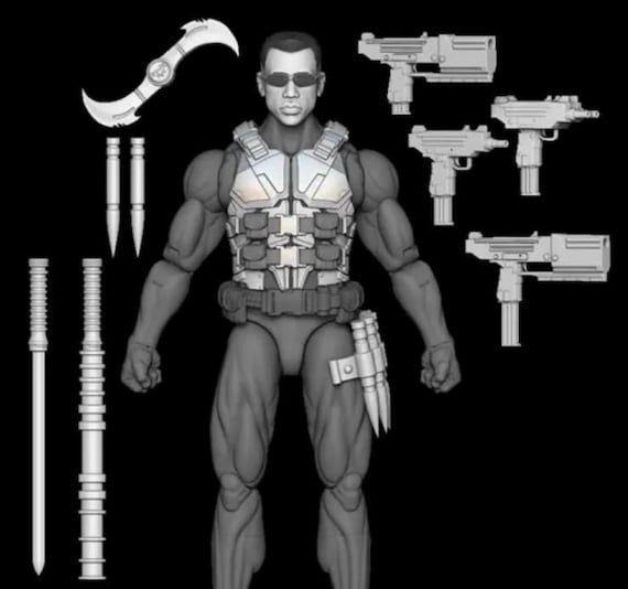 Blade Kit 1/12 Marvel Legends Mezco Unpainted Custom Action Figure