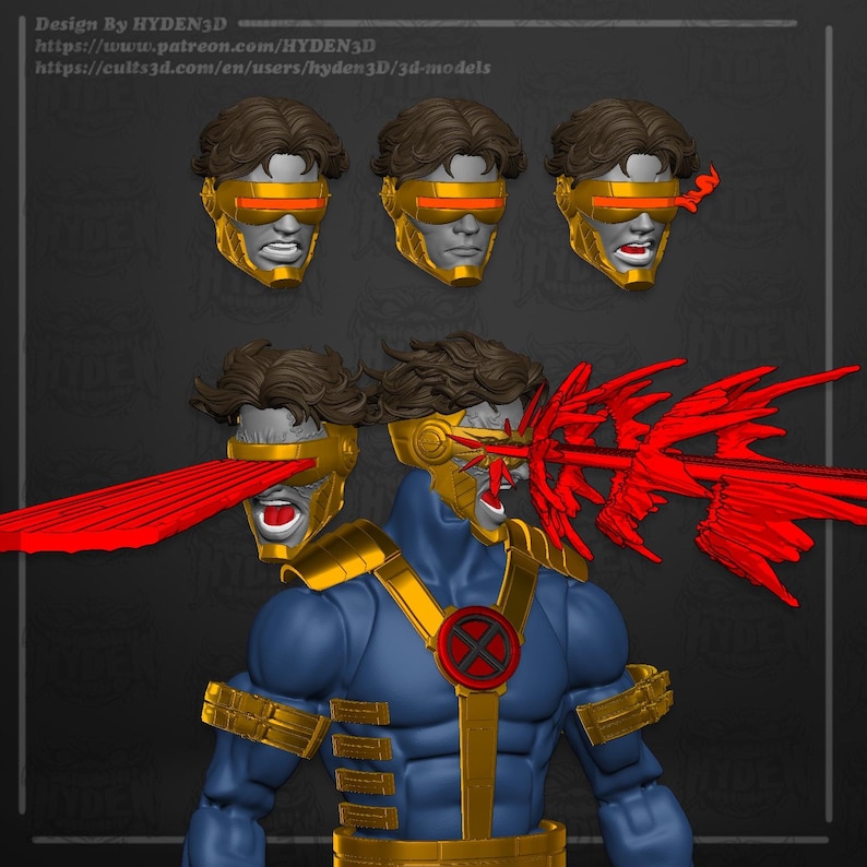 Cyclops Custom Marvel Legends Unpainted 1/12 Kit 3d Printed Only Action ...
