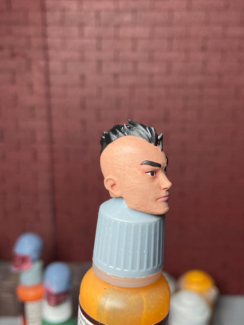 Mohawk Mark Custom Invincible Head 1/12 Scale Painted Marvel Legends ...