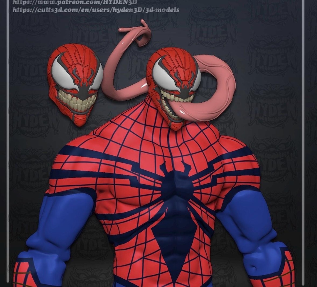 Spiderman Venom Marvel Legends 2 Unpainted Heads Custom Action
