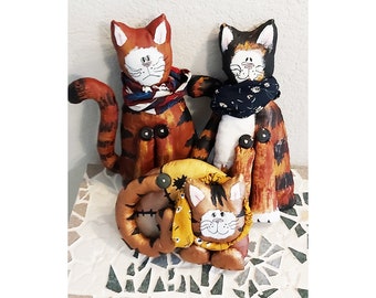 Uptown Cats (Your Choice of Tabby, Calico, or Quilted) by Jeanne A Martin (Everything Dear)