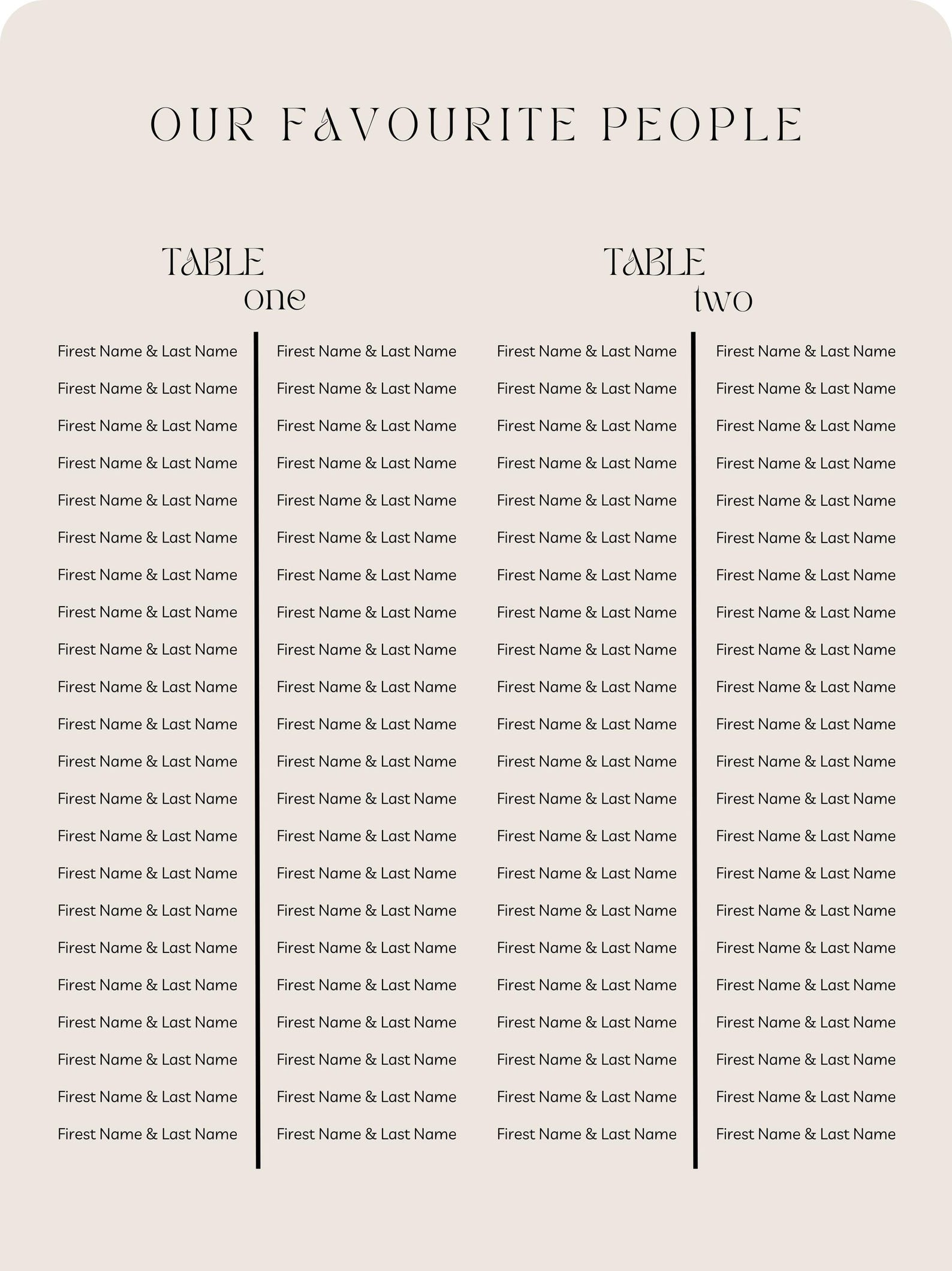 Editable Seating Chart - Etsy