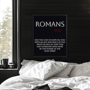 God of Hope -Christian Artwork Romans 15:13 Christian Merch for Office & Home