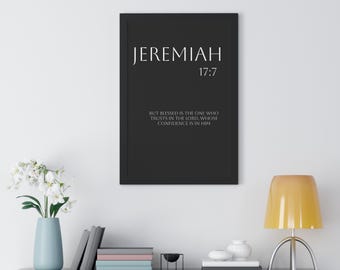Geremia 17:7 Arte murale cristiana, decorazioni religiose per la casa, versetti biblici ispiratori, regalo cristiano,