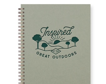 Great Outdoors Journal - Notebook | Lined Pages | Spiral Bound | Letterpress | Hard Cover