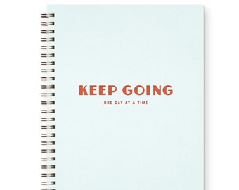 Keep Going Journal - Notebook | Lined Pages | Spiral Bound | Letterpress | Hard Cover