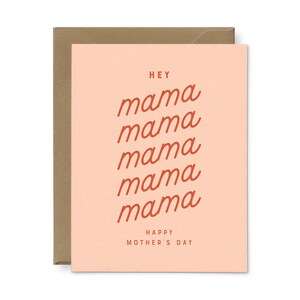 Hey Mama Letterpress Carte de vœux | Cartes de fête des mères | Cartes de fête des mamans | Cartes d'amour | Cartes de voeux