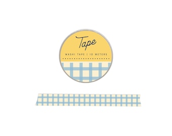 Sky Blue Gingham Washi Tape