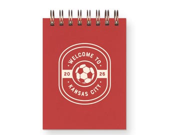 Kansas City Soccer Badge | Mini Jotter Notebook | Journal | Pocket Notebook | Spiral Bound | Blank Pages