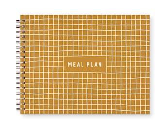Hand-Drawn Grid Meal Planner - Meal Planner | Weekly Food Planner | Undated | Shopping List | Black Friday Sale | Small Business Saturday