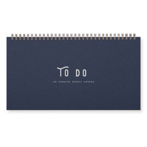 To Do Simple Weekly Planner - Agenda | Desk Planner | Weekly Planner | Undated