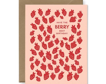 Berry Best Birthday Greeting Card | Letterpressed
