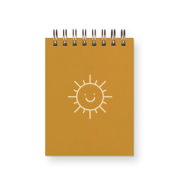 Smiling Sunshine Mini Jotter - Notebook | Mini Journal | Pocket Notebook | Spiral Bound | Blank Pages