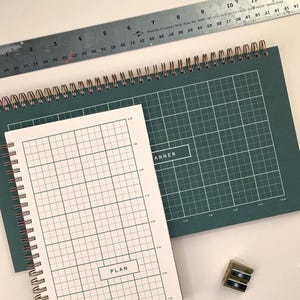 Ruler Grid Planner Journal | Desk Planner | Weekly Planner | Planner Notebook | Undated Agenda bild 5