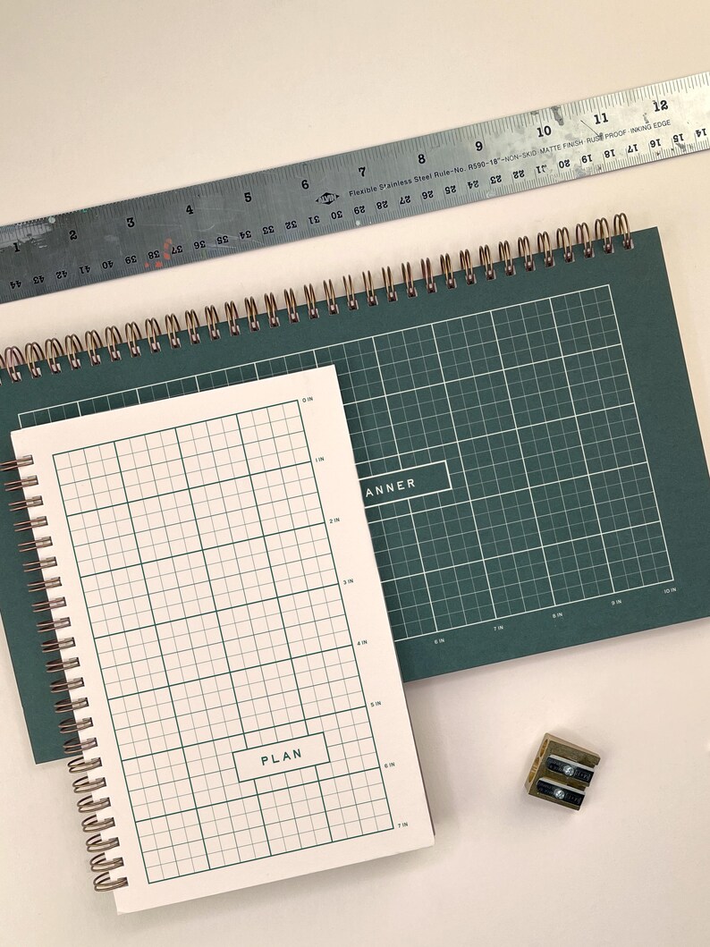 Ruler Grid Planner Journal | Desk Planner | Weekly Planner | Planner Notebook | Undated Agenda bild 5