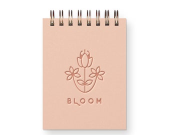 Bloom Jotter Mini Notebook - Notebook | Journal | Pocket Notebook | Spiral Bound | Blank Pages