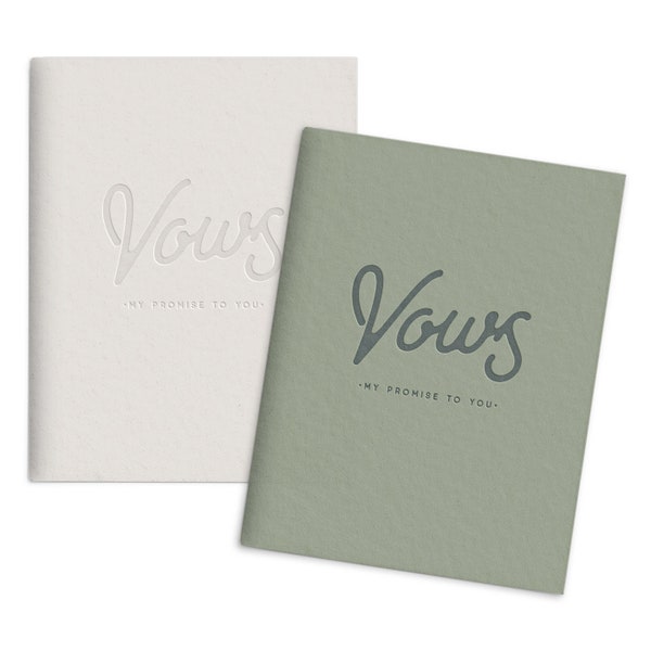 Wedding Vows Set of 2 Pocket Notebooks - Journal | Blank Pages | Stitch Bound