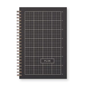 Ruler Grid Planner Journal | Desk Planner | Weekly Planner | Planner Notebook | Undated Agenda Peppercorn