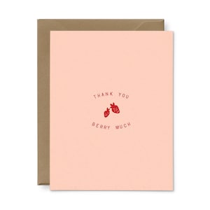 Merci beaucoup Berry carte de vœux | Carte de voeux typographique - Carte de remerciement | Carte de remerciement