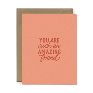 Une carte de voeux typographique si incroyable pour un ami - Carte d'amour | Carte d'ami | carte d'anniversaire | Carte de remerciement