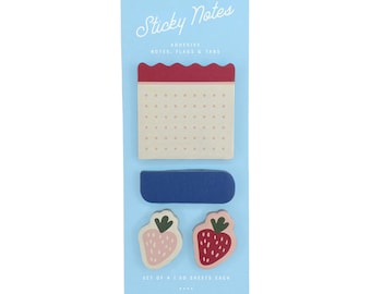 Strawberry Sticky Note Set - Page Flags and Tabs