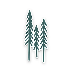 Evergreen Trees Sticker | Vinyl Sticker