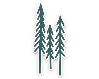 Evergreen Trees Sticker | Vinyl Sticker