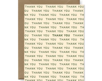 Repeating Thank You Greeting Card | Letterpressed Card