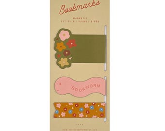 Garden Flower Magnetic Bookmark Set