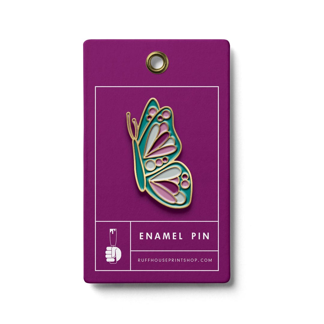 Butterfly Enamel Pin - Etsy