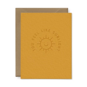 Vous vous sentez comme une carte de vœux typographique au soleil - Carte d’amour | Carte d'anniversaire | Carte de Saint Valentin