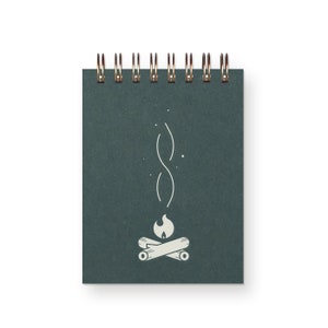 Campfire Mini Jotter - Notebook | Journal | Pocket Notebook | Spiral Bound | Blank Pages