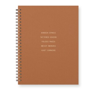 Journal avec couvertures déchirées - Carnet ligné | Carnet cartonné | Typographie | Reliure spirale | Cadeau pour elle