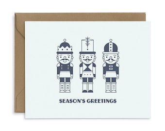 Nutcracker Season's Greetings Card | Holiday Card | Christmas Card | Letterpress Card | Season's Greetings Card