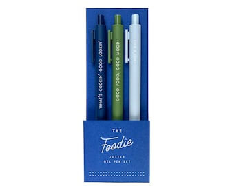Foodie Jotter Pen Set of 3 - Pens | Gel Pens | Gif for Food Lovers