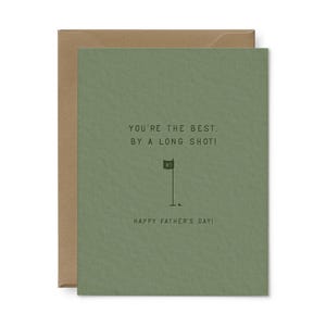 Long Shot Father&#39;s Day Greeting Card | Letterpressed Greeting Card - Father&#39;s Day Card | Golf Card