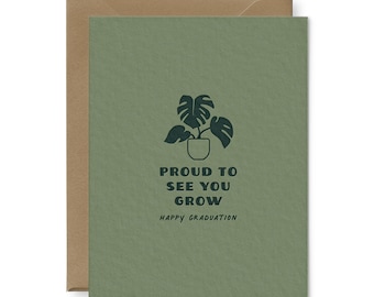 See You Grow Graduation Greeting Card | Graduation Card | Congratulations Card | Congrats Card