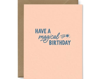 Magical Birthday Greeting Card | Letterpress Greeting Card | Greeting Cards | Birthday Card