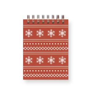 Christmas Sweater Mini Jotter - Notebook | Mini Journal | Pocket Notebook | Spiral Bound | Blank Pages | Stocking Stuffer