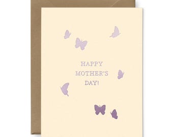 Butterfly Greeting Card | Mother's Day Card | Foil-Pressed