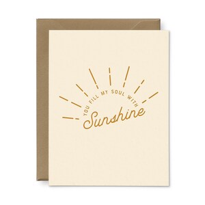 Vous remplissez mon âme de soleil - Carte d'amour | carte d'anniversaire | Carte Saint-Valentin