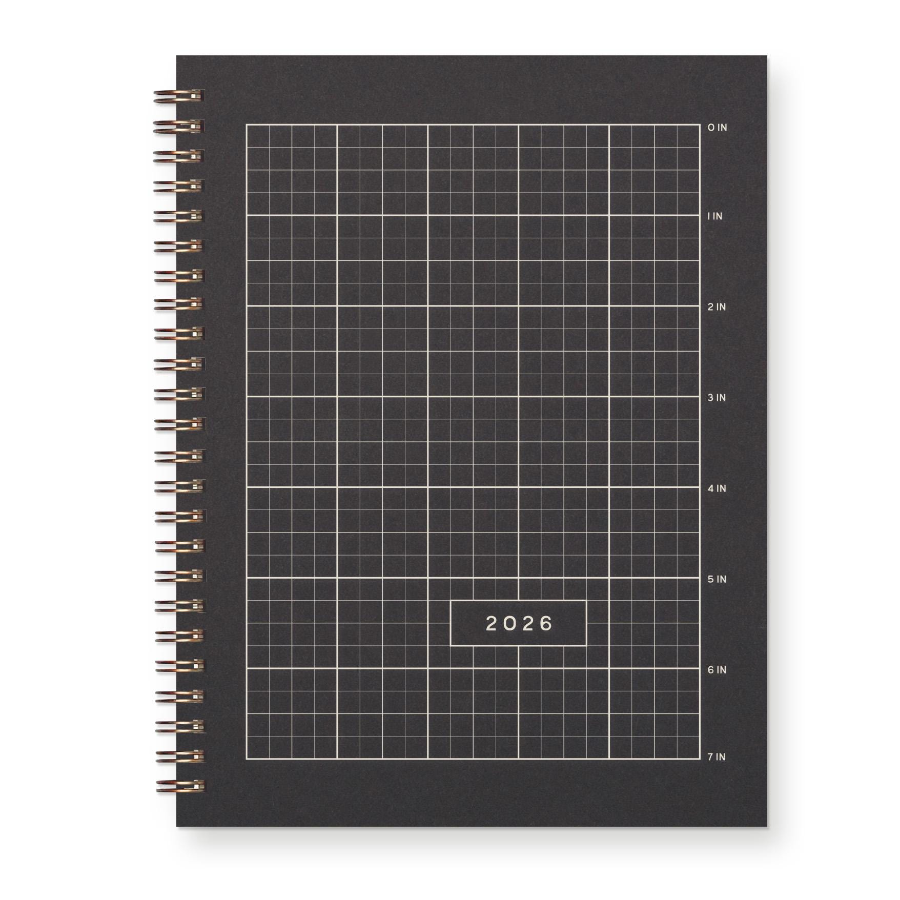 2026 Ruler Grid Dated Planner : Calendar Year | Handmade Planner ...