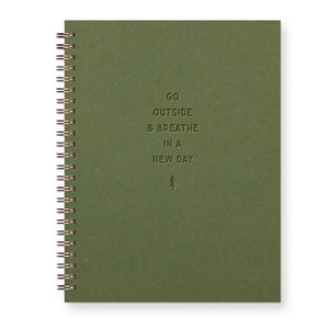 Journal Breath In A New Day - Carnet ligné | Carnet cartonné | Reliure spirale | Typographie | Journal pour les amoureux de la nature