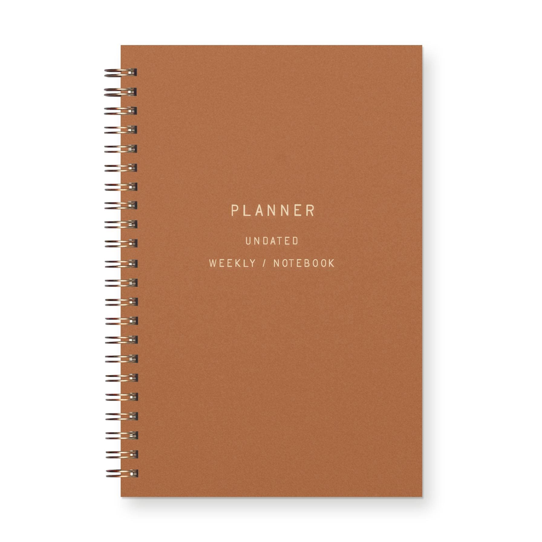 Standard Type Weekly Planner Journal - Desk Planner | Weekly Planner | Planner Notebook | Undated Agenda | Handmade | Shop Small