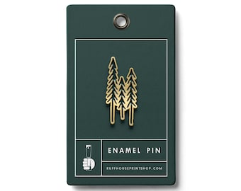 Evergreen Trees Enamel Pin
