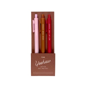 Yeehaw Jotter Pen Set of 3 - Pens | Gel Pens | Stocking Stuffer | Gift for Her | Black Friday Sale | Small Business Saturday | Women Owned