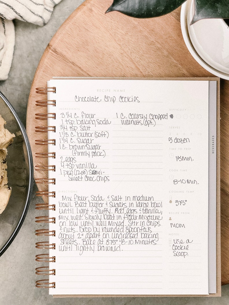 College Survival Recipe Book Recipe Book Family Recipes Etsy