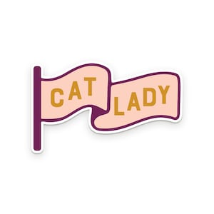 Cat Lady Sticker | Water Bottle Sticker | Laptop Sticker