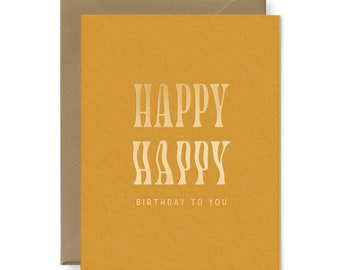 Happy Happy Birthday Greeting Card - Box of 6